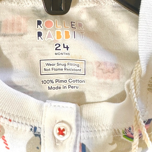 Roller Rabbit, infant, unisex, holiday, Christmas elephant pajamas - Picture 6 of 7